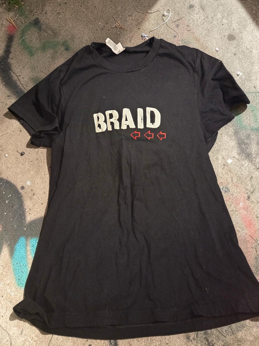 BRAID Graphic Tee - Black with White & Red Print